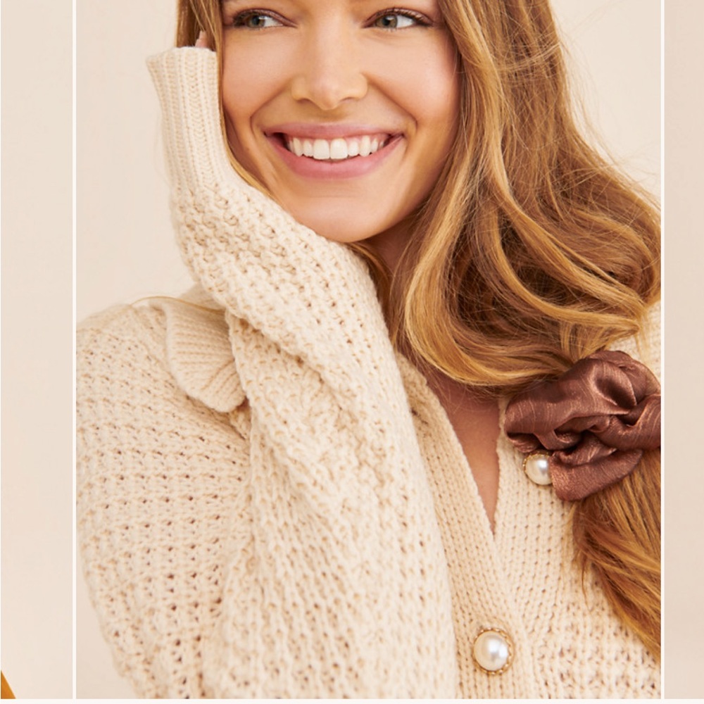 Knit and Pearled Cardigan